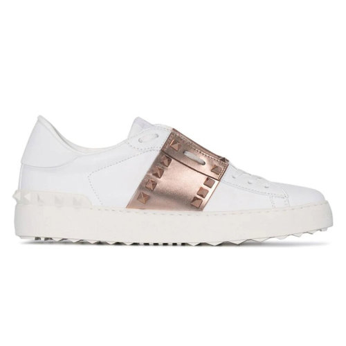Valentino/华伦天奴  女装女士白色皮革时尚百搭金色铆钉装饰低帮休闲运动鞋   WW2S0A01HEL 155