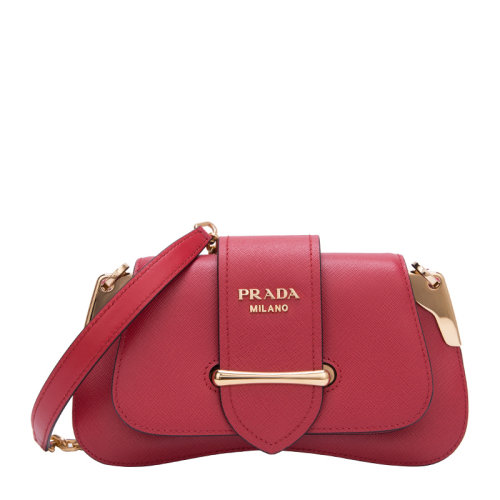 PRADA/普拉达  女士时尚红色手提包单肩包斜挎包女包 1BD196-NZV-F068Z-V-OJG