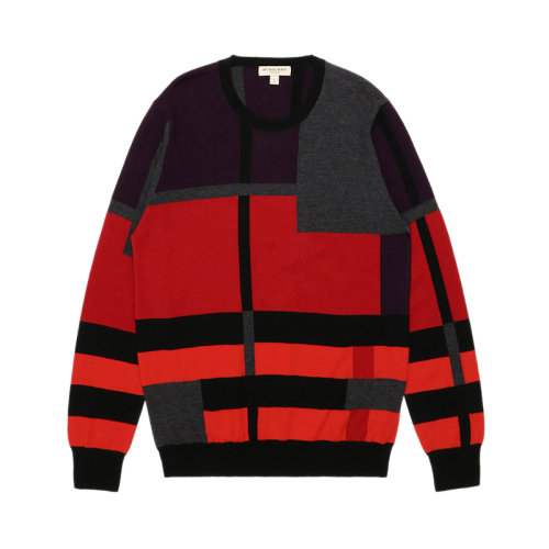 BURBERRY/博柏利 女士格纹棉质圆领毛衣 3955635