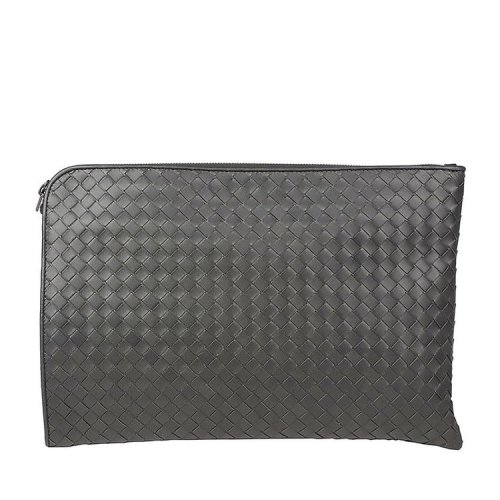 Bottega Veneta/葆蝶家 男士深灰色皮质经典时尚编织手拿包 224052V46512015