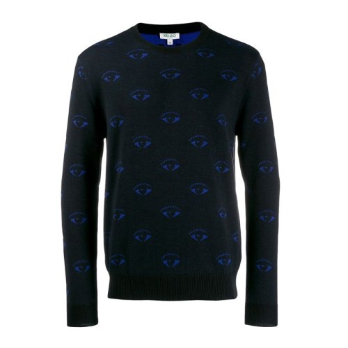  KENZO/高田贤三 男士黑色棉质针织衫/毛衣 F965PU214 3XH 99 PLFSX