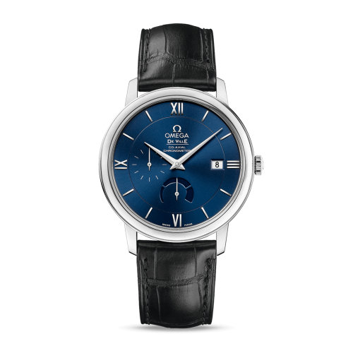 OMEGA/欧米茄 碟飞系列 典雅 同轴腕表 动力储存显示 精钢表壳 皮表带 自动机械 男士腕表 424.13.40.21.03.001