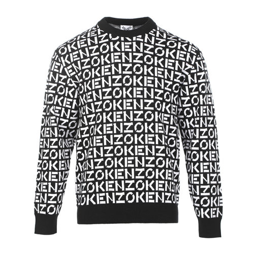 KENZO/高田贤三22春夏全幅字母提花套头男士针织衫/毛衣FC55PU691