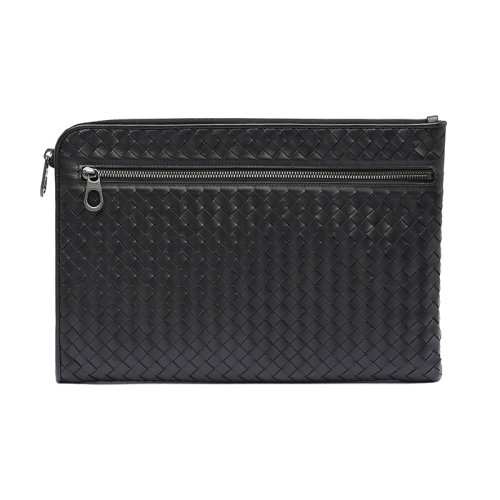 Bottega Veneta/葆蝶家编织牛皮革拉链男士手包406021V4651