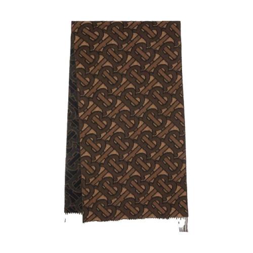  BURBERRY 22年秋冬 女士 专属标识图案提花羊绒围巾 80192301