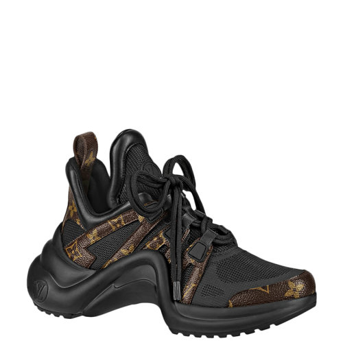 Louis Vuitton/路易威登 22年早春新款 LV ARCHLIGHT系列 女士黑色帆布拼技术材料运动鞋1A43LH