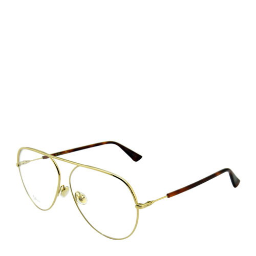 DIOR/迪奥 时尚 个性 飞行员 蛤蟆镜 金色 合金 全框 男女款 光学镜架 近视 眼镜框 眼镜架 DIORESSENCE15 58mm DIOR 迪奥