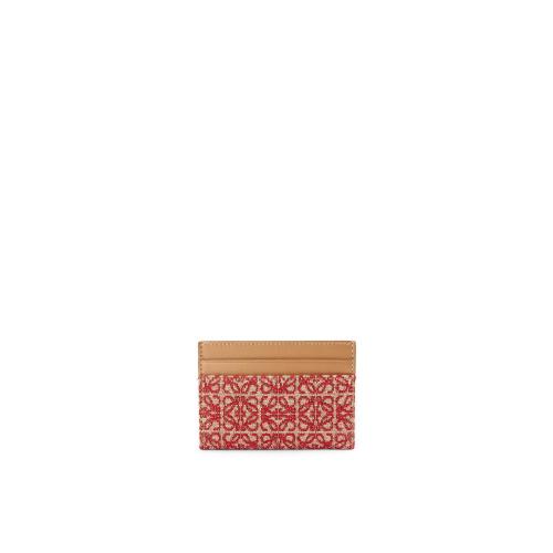  LOEWE罗意威 22年秋冬 女士 卡包 Plain cardholder in jacquard and calfskin C604322X02-765