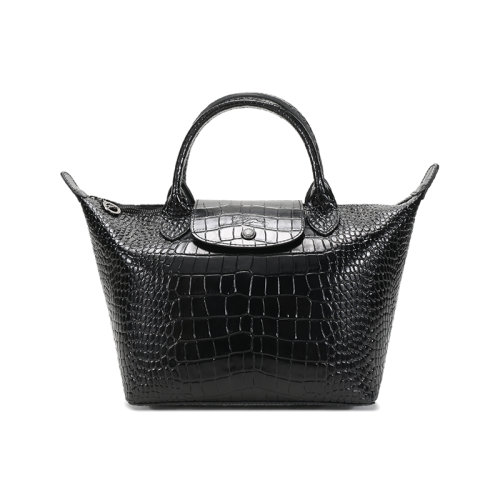 Longchamp/珑骧  女士LE PLIAGE CUIR系列小号牛皮短柄手提包饺子包 1512 HVC