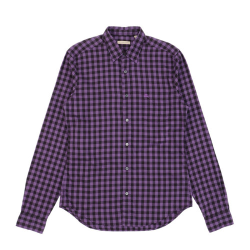 BURBERRY 博柏利 巴宝莉 男士 服装  翻领格纹棉质衬衫  男士长袖衬衫