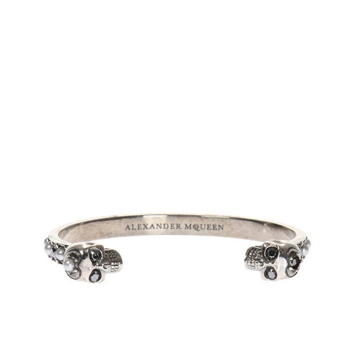 Alexander McQueen/亚历山大麦昆 男女同款 双骷髅头 时尚百搭手镯 482268J160Y1328