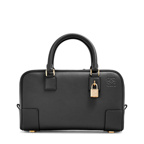 LOEWE/罗意威 Amazona 23系列 女士黑色纳帕小牛皮金色挂锁装饰单肩斜挎手提包0010640738