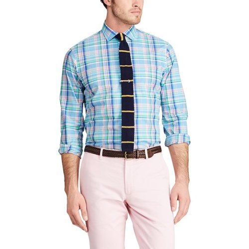 Polo Ralph Lauren/拉夫劳伦马球  Classic 常规款经典格子府绸 商务休闲 男士衬衫470851