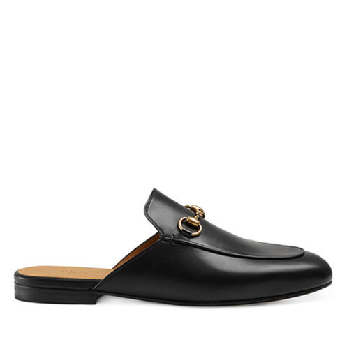 GUCCI/古驰  古琦女鞋 Princetown系列 女士黑色皮革凉拖 423513 BLM00 1000