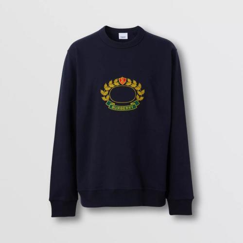  BURBERRY 22年秋冬 男士 橡木叶徽章刺绣棉质运动衫 80612881