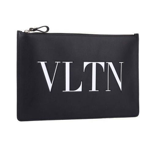 Valentino/华伦天奴 女士 黑色 牛皮字母LOGO手拿包 QW2P0269RCH 0NI HJH0015X