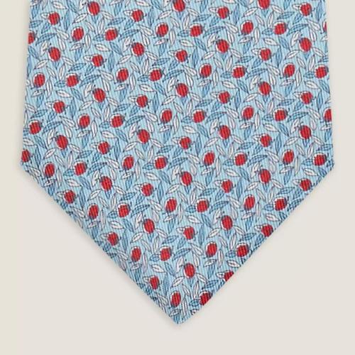  HERMES爱马仕 22年秋冬 男士 领带 Cravate twillbi Tie 7 Lucky Garden H006293T 06