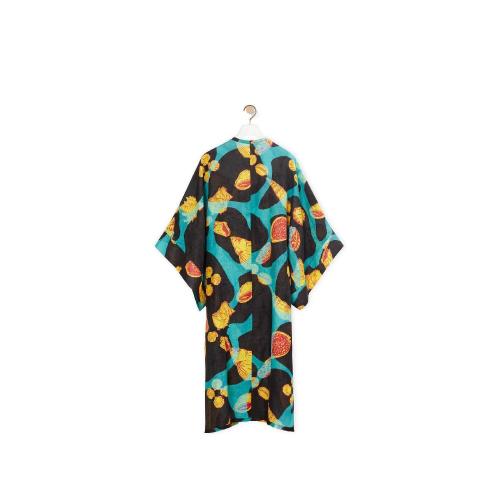  LOEWE罗意威 22年秋冬 女士 连衣裙 Shell print kaftan in linen S616Y02X11-1199