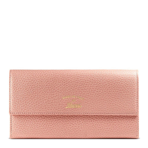 GUCCI/古驰 女士牛皮徽标印花按扣开合长款翻盖钱夹钱包手拿包女包  354496-CAO0G 多色可选