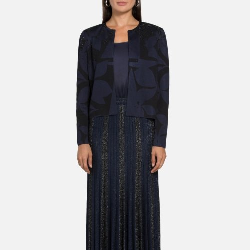 St.John/盛蔷印花开襟女士针织衫/毛衣K62Y092