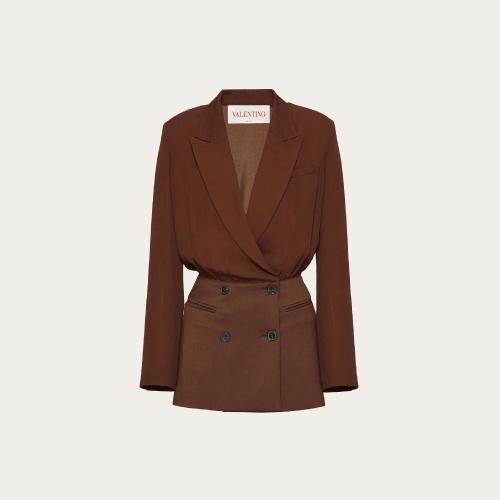 VALENTINO华伦天奴 22年秋冬 女士 西服外套 ROBE BLAZER EN GEORGETTE XB0CE2S01MHC30