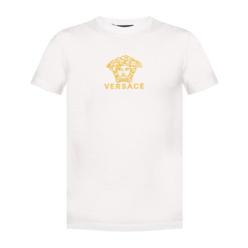 VERSACE/范思哲 男士纯色棉质经典字母徽标美杜莎头像印花装饰圆领短袖上衣T恤 A82396-A224589 多色可选