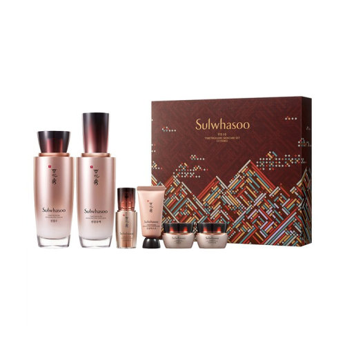 Sulwhasoo/雪花秀 秘时臻金焕生水乳护肤套装(水125ml+乳125ml+精华露4ml+霜4ml+睡眠面膜4ml)新疆不发货