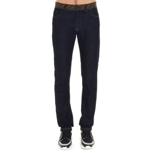  FENDI/芬迪 男士黑色棉质牛仔裤 FLP244 A6WK F0QG0 PLFSX