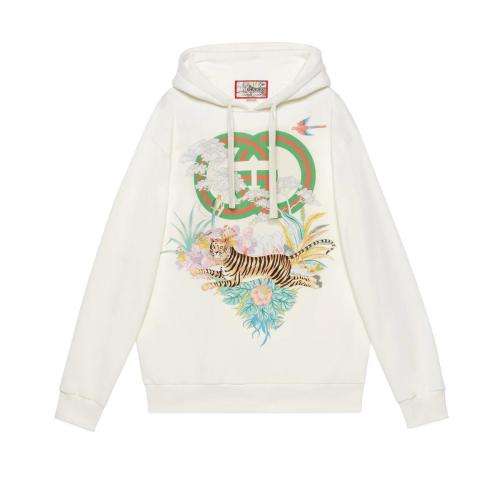  GUCCI古驰 22年秋冬 女士 中国新年系列互扣式双G连帽卫衣 615061 XJD4F 9095