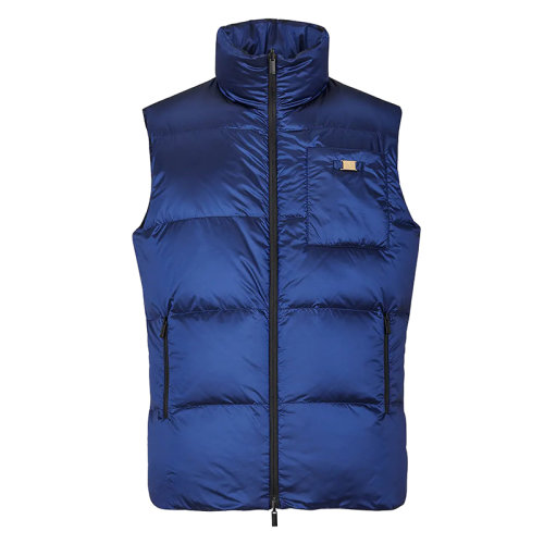 FENDI/芬迪  男士蓝色尼龙无袖双面羽绒服FT0043AGZJF0UV4