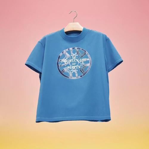  HERMES爱马仕 22年秋冬 女士 短袖T恤 T-shirt maxi cartouche H2H4604DU7R34