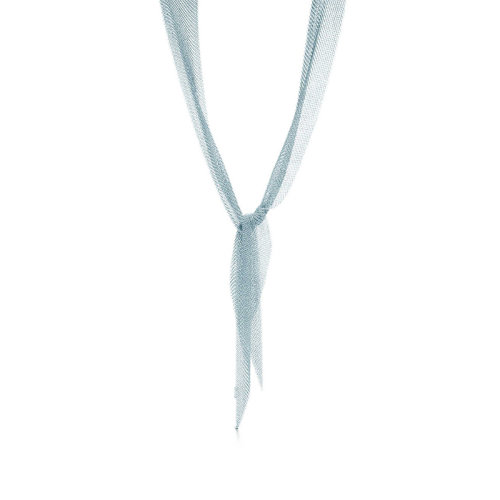 Tiffany & Co./蒂芙尼  ElsaPeretti?系列纯银网状领带形项链 10659515