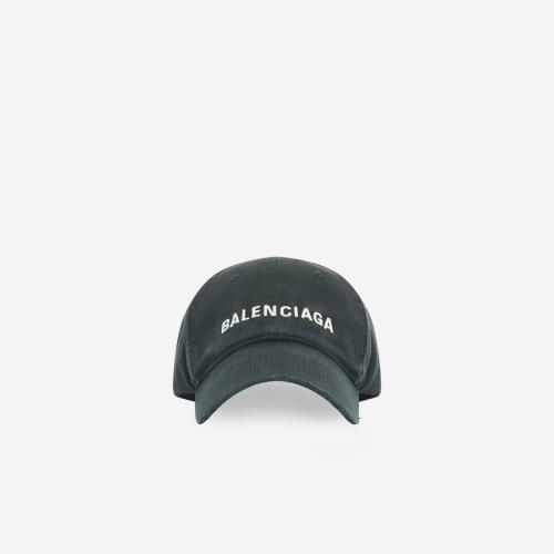  BALENCIAGA巴黎世家 22年秋冬 男士 帽子 Logo Front Cap Glow In The Dark  in Black 6733194