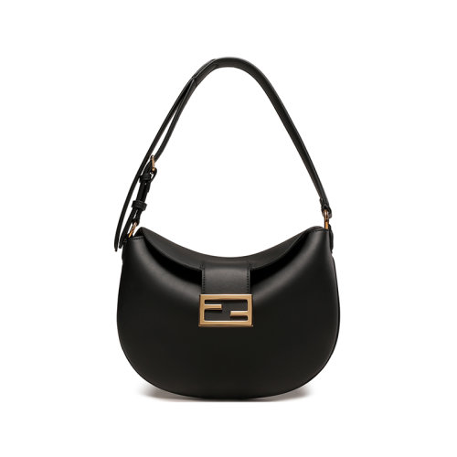 FENDI/芬迪  女士小号牛皮革手提单肩包腋下包牛角新月包 8BR790 AF2P