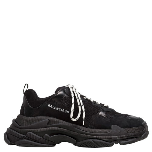 Balenciaga/巴黎世家  Triple S系列 男士黑色双层泡沫网眼运动鞋534217W2CA11000