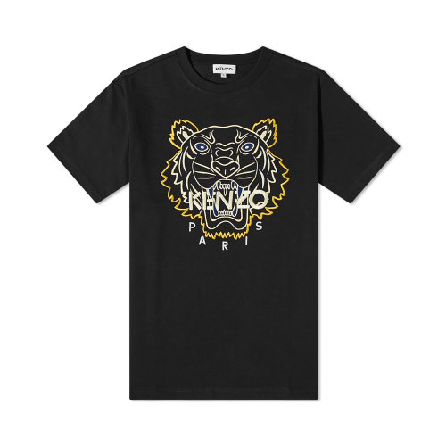 KENZO/高田贤三 男士纯色经典字母徽标虎头印花装饰圆领短袖上衣T恤 FC55TS2194YH 多色可选