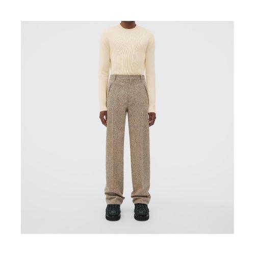  BV葆蝶家 22年秋冬 男士 休闲裤 pantalon droit en laine de moyenne epaisseur a motif chev