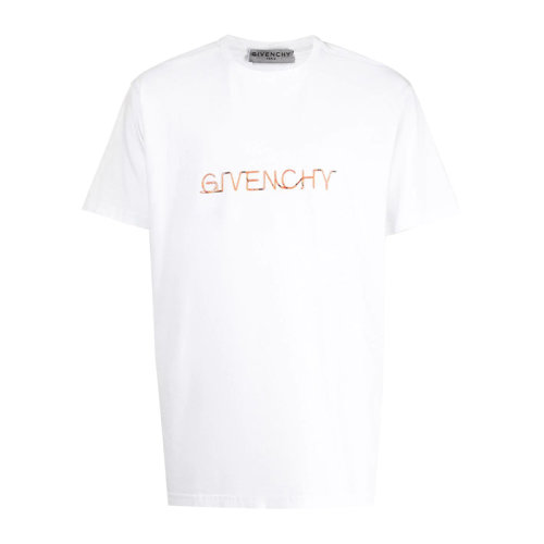 GIVENCHY/纪梵希  男装 服饰 白色棉质圆领经典logo款半袖 男士短袖T恤