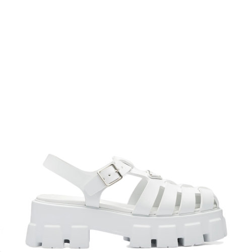 PRADA/普拉达 22年春夏新款 女士白色泡沫橡胶厚底凉鞋沙滩鞋1X853M_3LKK_F0009_F_055