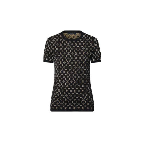 LV路易威登 22年秋冬 女士 短袖T恤 提花针织衫 1AAG8X 1AAG8T 1AAG8W 1AAG8V 1AAG8S 1AAG8U