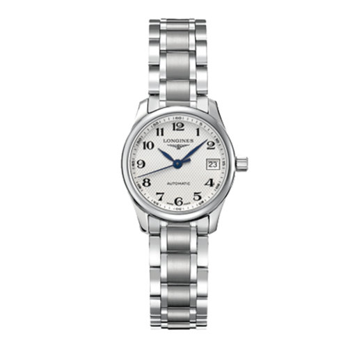 LONGINES/浪琴 名匠系列 自动机械精钢表带银“大麦籽粒”盘女表25.5毫米L2.128.4.78.6
