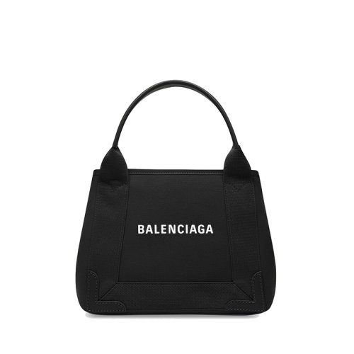 Balenciaga/巴黎世家 经典款NAVY系列 女士XS黑色帆布配皮手提斜跨单肩托特包3903462HH3N9260