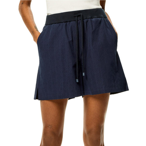 LOEWE/罗意威 22年秋冬新款 女士午夜蓝色丝绸棉质混纺老花提花短裤S359Y04X88-5180