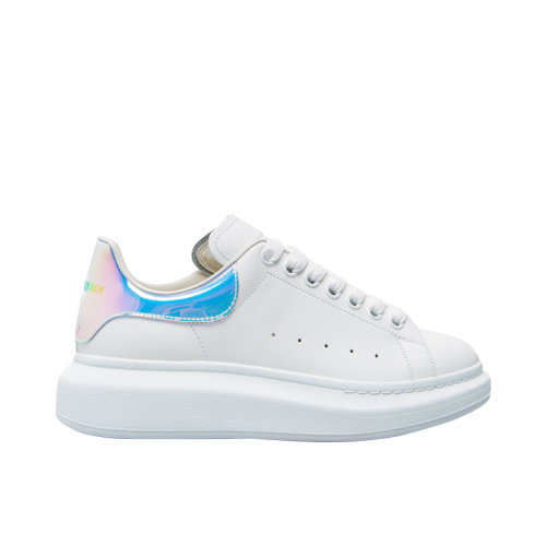 Alexander McQueen/亚历山大麦昆 白镭射 光滑小牛皮 百搭款 561580 WHVI5 9375