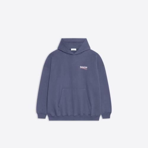  BALENCIAGA巴黎世家 22年春夏 女士 卫衣 Political Campaign 廓形连帽卫衣 620947TKVI91366