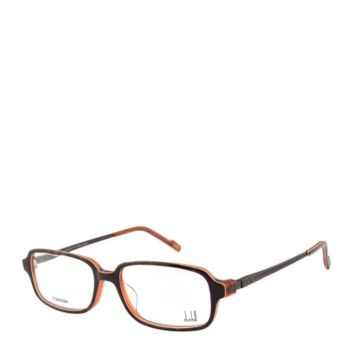 DUNHILL/登喜路 长方形 全框 棕橙色镜框 男女款 光学镜架 近视 眼镜框 眼镜架 DU042 54mm