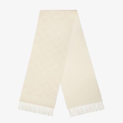  FENDI芬迪 22年秋冬 女士 围巾 白色羊毛和羊绒围巾 FXT324AHRFF1ENO