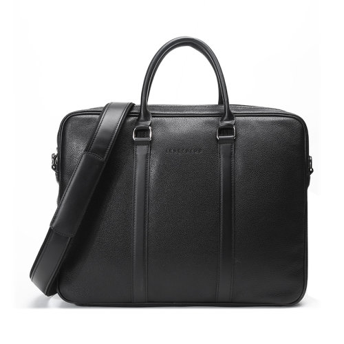 Longchamp/珑骧 男士LEFOULONNE系列小号牛皮手提单肩包公文包 2122 021