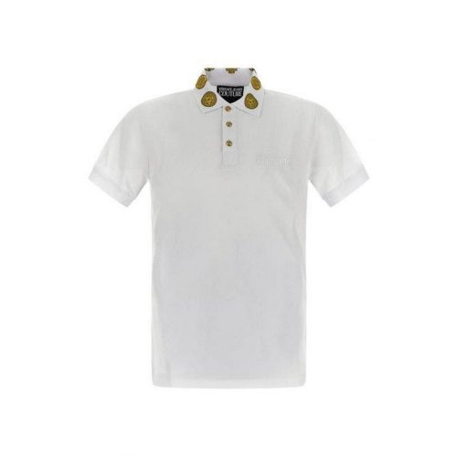  VERSACE JEANS COUTURE 男士白色棉质短袖POLO衫 72GAGT05 CJ01T 003 PLFSX