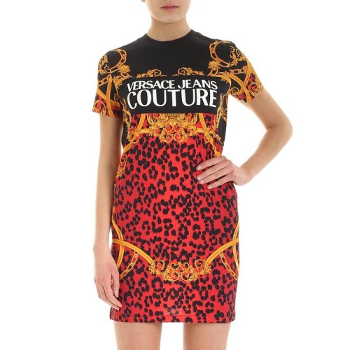 VERSACE JEANS COUTURE 女士印花棉质连衣裙裙子 D2HVA4M0 30288 537 PLFSX